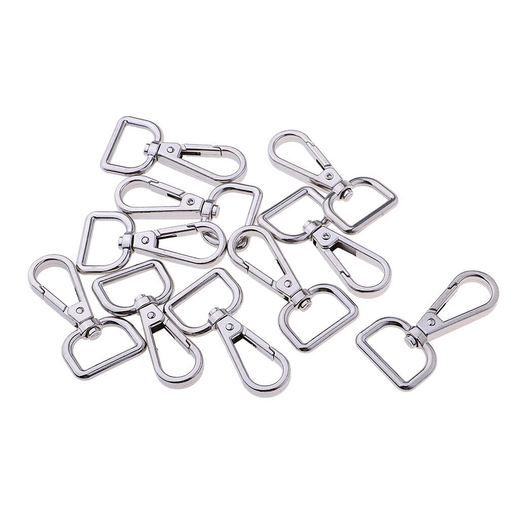 10Pcs Alloy Swivel Clasps Snap Keychain Ring Hook Clip for Keys Lanyards Climbing Accessories Key Holder for Men and Women: 20mm 