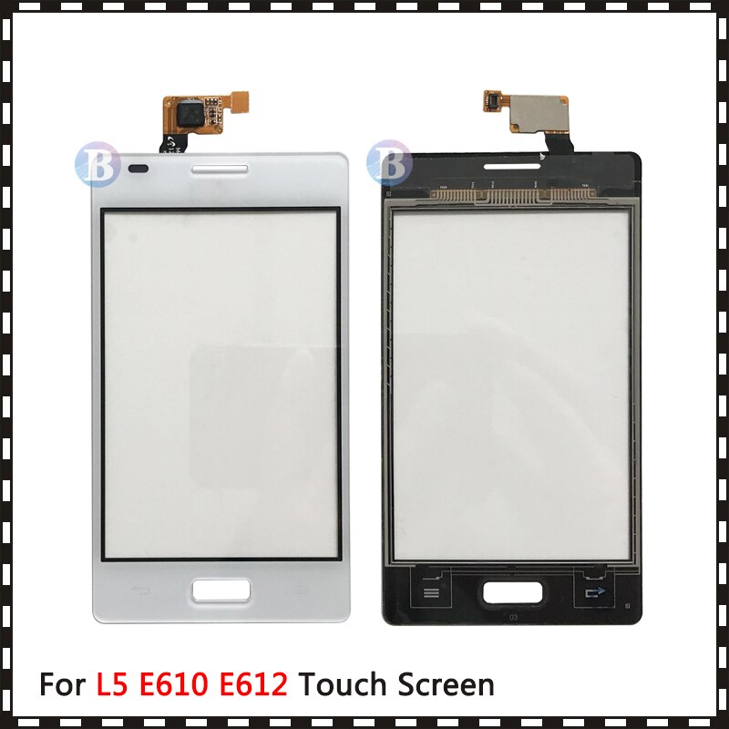 Écran tactile 4.0 pouces pour lg optimus  l5 e610 e612 et dual  e615, capteur numériseur, panneau de lentille en verre avant extérieur