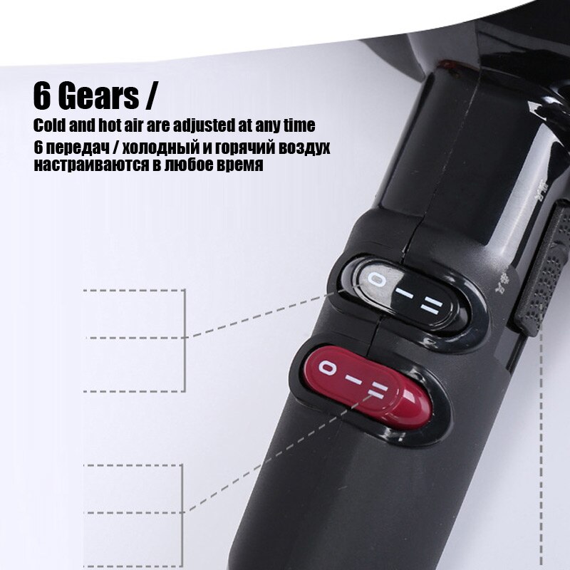 Professionele Anion Thermostatische Pet Hond Kat Drogers Marcel 3 In 1 Zes-Snelheid Föhn Flexibele Verstelbare Outlet Quick droog