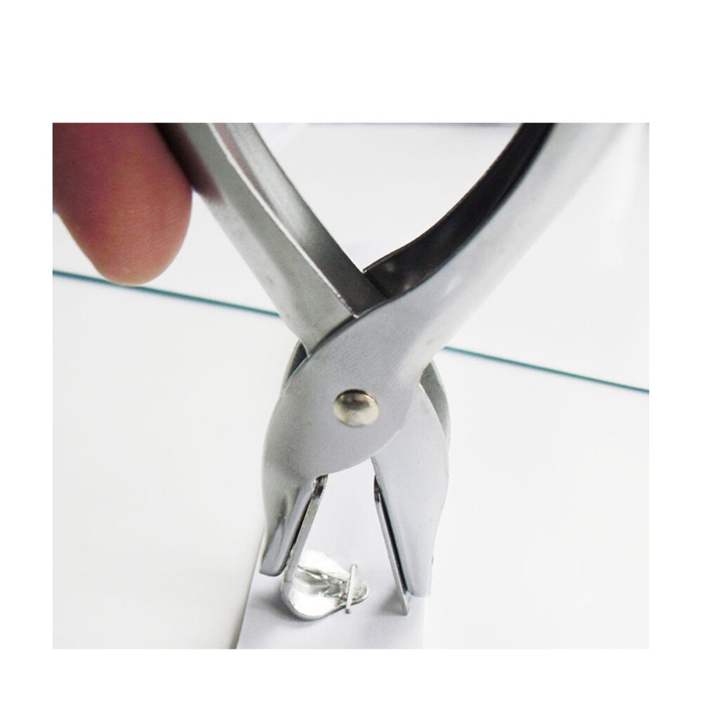Zilver Staal Nietjes Remover Hand Grip Handleiding Nietje Puller Removal Tool Heavy Duty voor Home Office School Bureau Accessoires