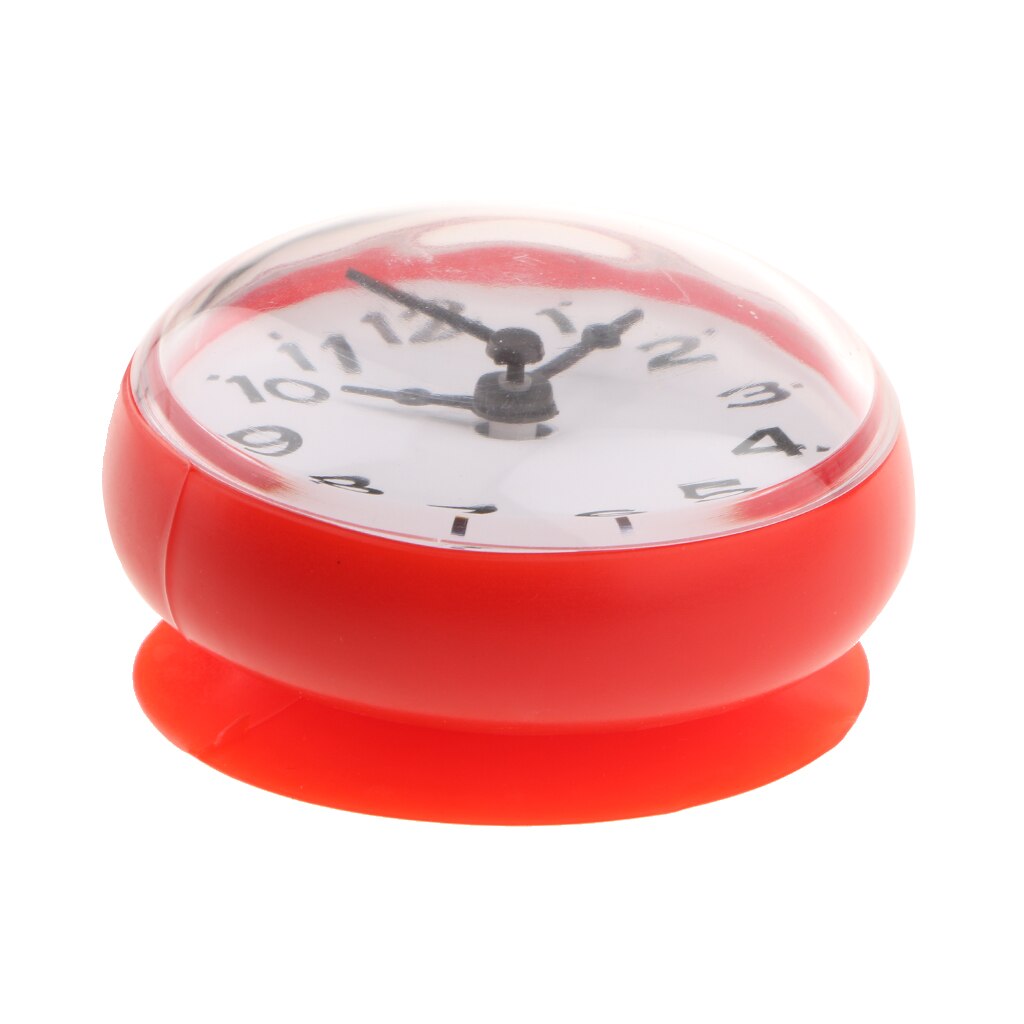 Reloj de ducha resistente al agua, con ventosa, para baño, cocina, pared, ventana de cristal, con ventosa de espejo