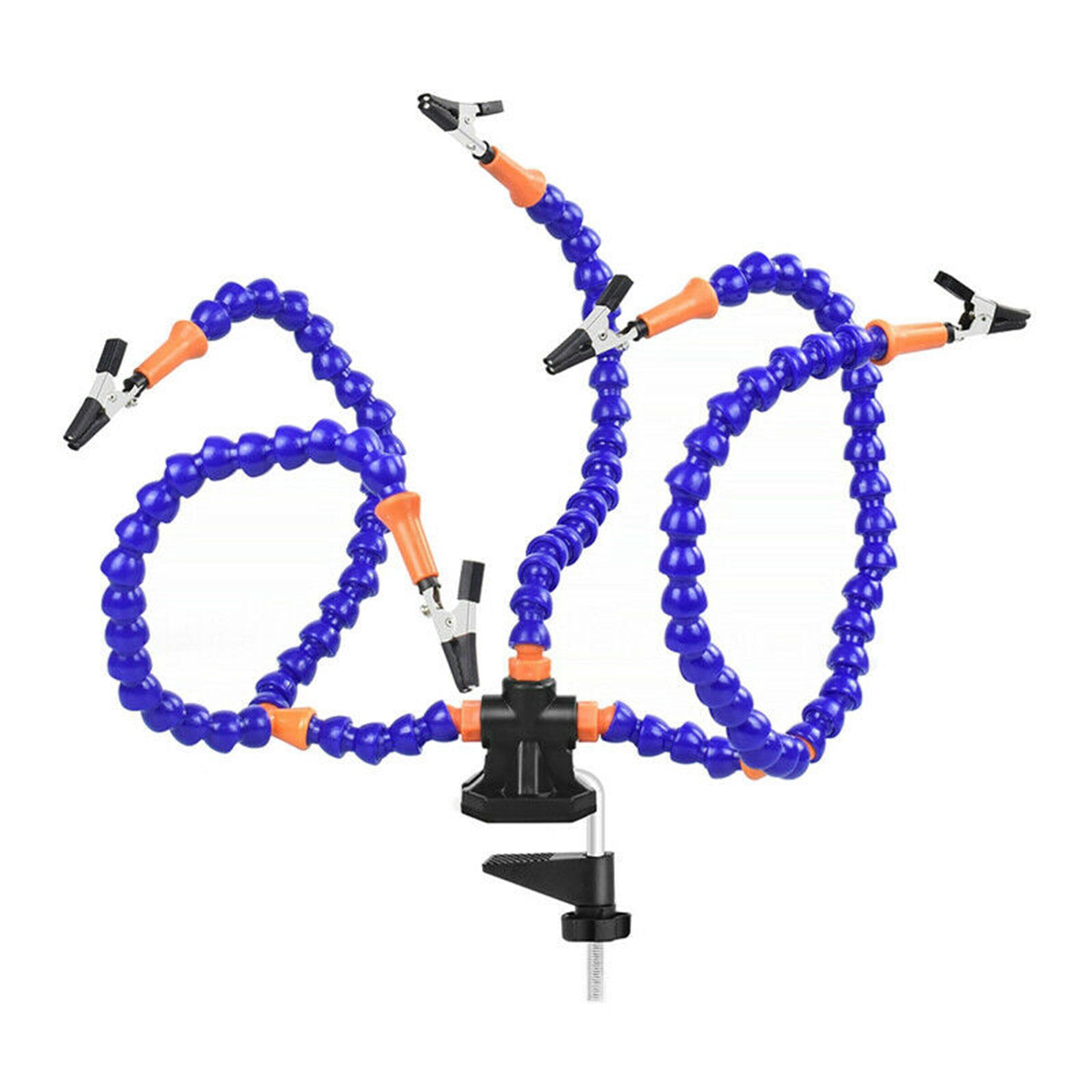 Table Clamp Soldering Station With 5 Flexible Arms Soldering Iron Holder PCB Welding Repair Tools Vise Hand Welding Station