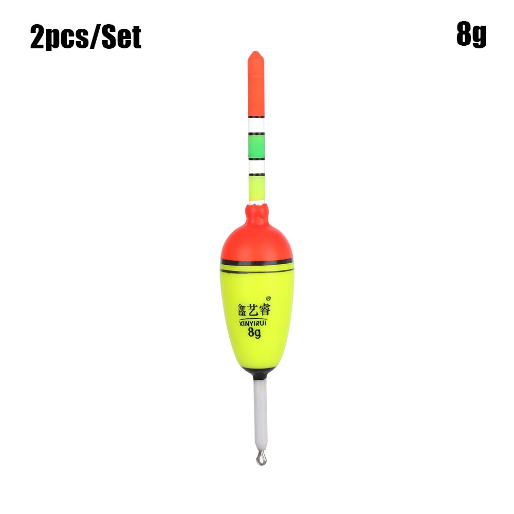 2PCS Long Oval Fishing Float 8g/10g/15g/20g/40g/60g Fishing Bobber EVA Plastic Elastic Outdoor River Sea Buoyancy Fish Tackle: C- 8g