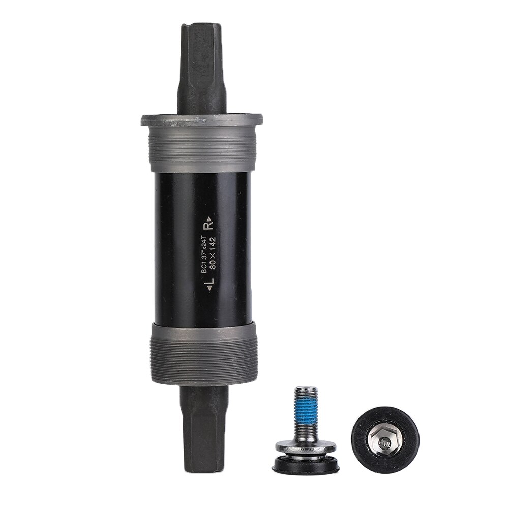 Bicycle Bottom Bracket Bicycle Square Tapered Threaded Bottom Bracket BSA With Screws For 80/100mm Frame Shell Bottom Bracket: 142MM