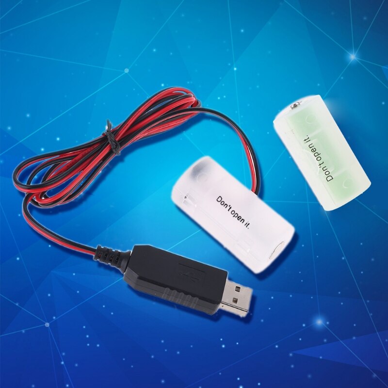 LR14 C Battery Eliminator USB Power Supply Replace 1 to 4pcs 1.5V C Cell Battery for LED Lamps Toys Electronic Devices