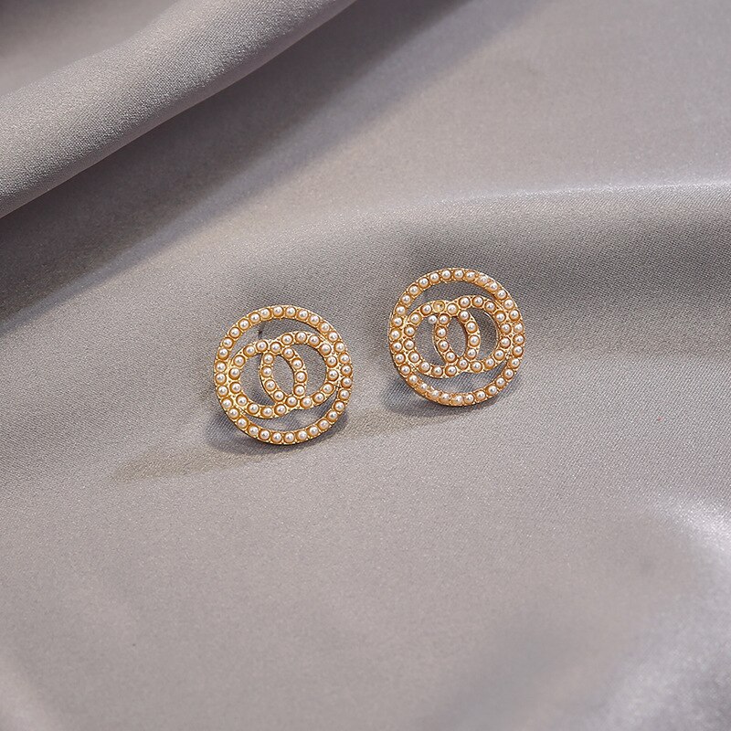 Rhinestone Geometrische Stud Oorbellen Voor Vrouwen Meisjes Bijoux Cirkel Earring Partij Sieraden Gold Trendy Oorbellen: 66131