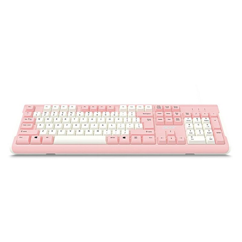 Teclado rosa con cable USB para jugadores, teclas con retroiluminación para ordenadores portátiles, para el trabajo en casa: 1