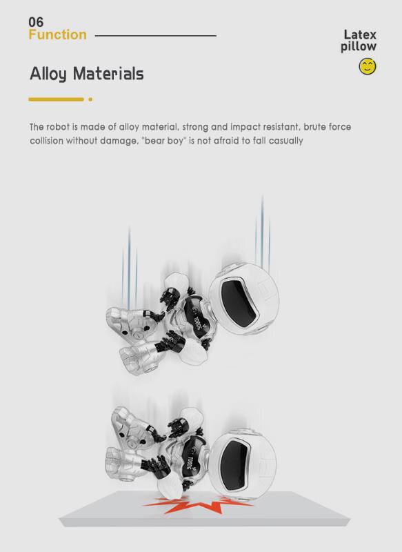 The Second Generation Of Alloy Robot Steam Smart Toy Version DIY Gesture Electronic Removable Doll Head Touch Sensor LED Light