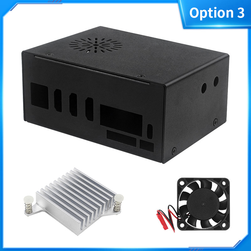 Orange Pi 5 Plus Metal Case with Fan Optional Antenna Aluminum Heatsinks eMMC WiFi BT Moudul Metal Shell for Orange Pi 5 Plus: WHITE