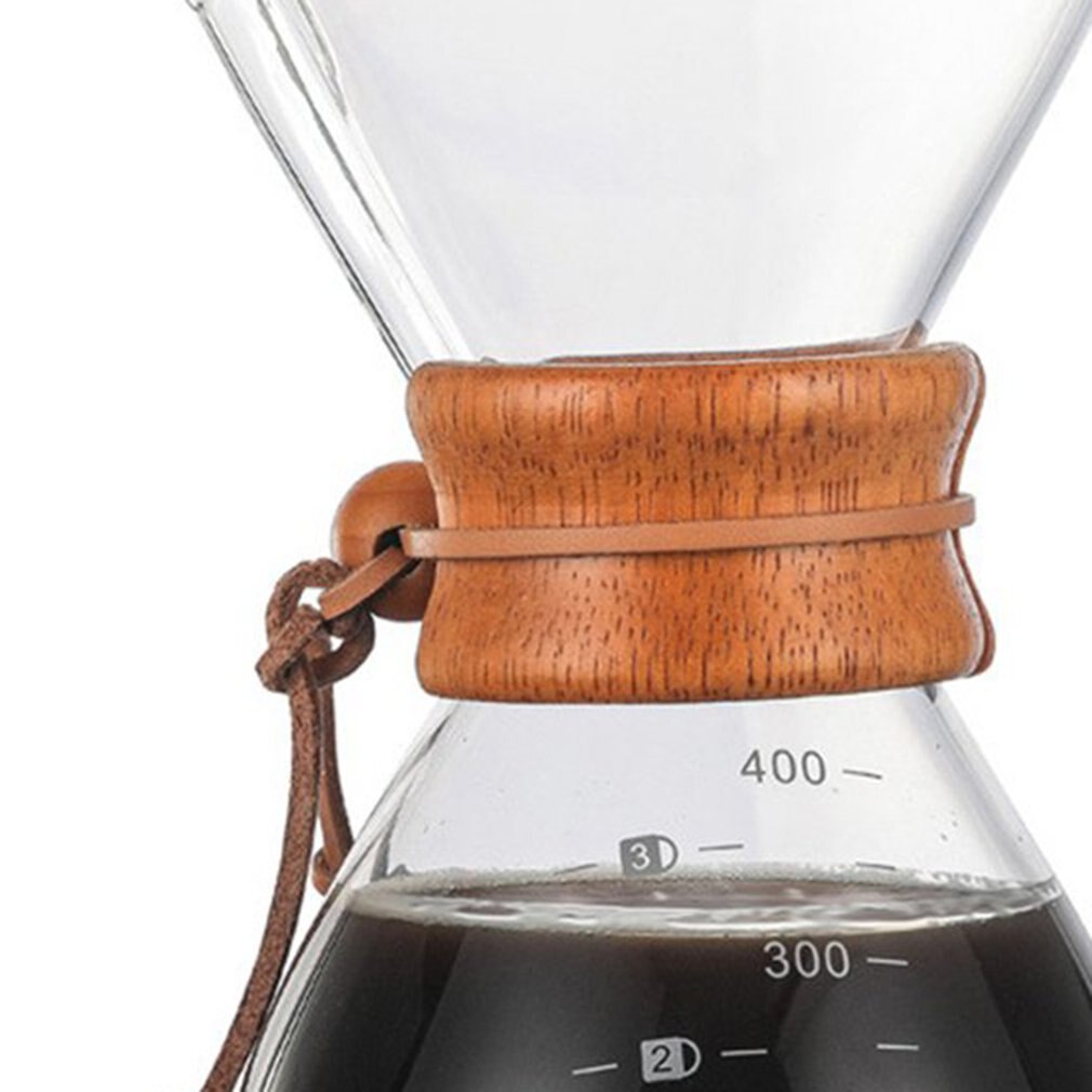 400ML Hand Coffee Maker High Temperatures Glass Coffee Maker Coffee Pot Espresso Machine With Stainless Steel