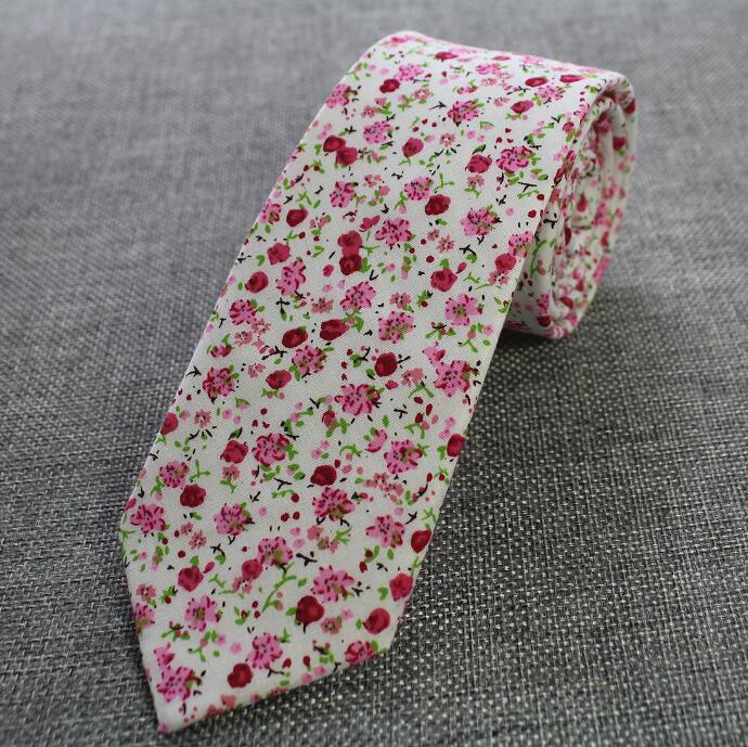 Rbott Retro Floral corbatas Paisley corbata 6cm corbatas de algodón para hombres Casual corbatas delgadas corbatas para bodas traje de