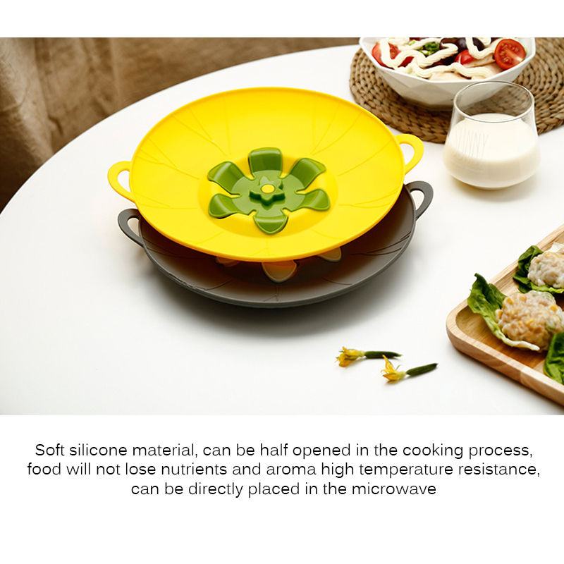 Siliconen Pot Deksel Anti-Spill Pan Cover 3D Milieuvriendelijke Bloem Deksel Spill Stopper Cover Voor Pot Pan Keuken Kookgerei gebruiksvoorwerp
