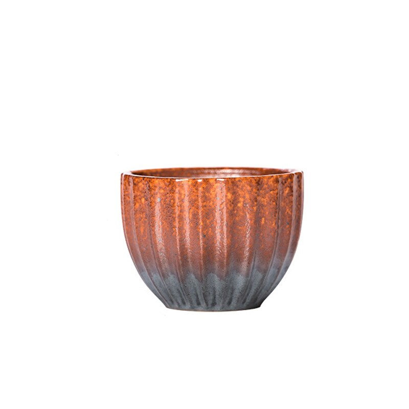Cerámica gruesa, taza pequeña, té de cerámica, Kung Fu, Retro, individual de cerámica, tamaño de Palma, 60ml