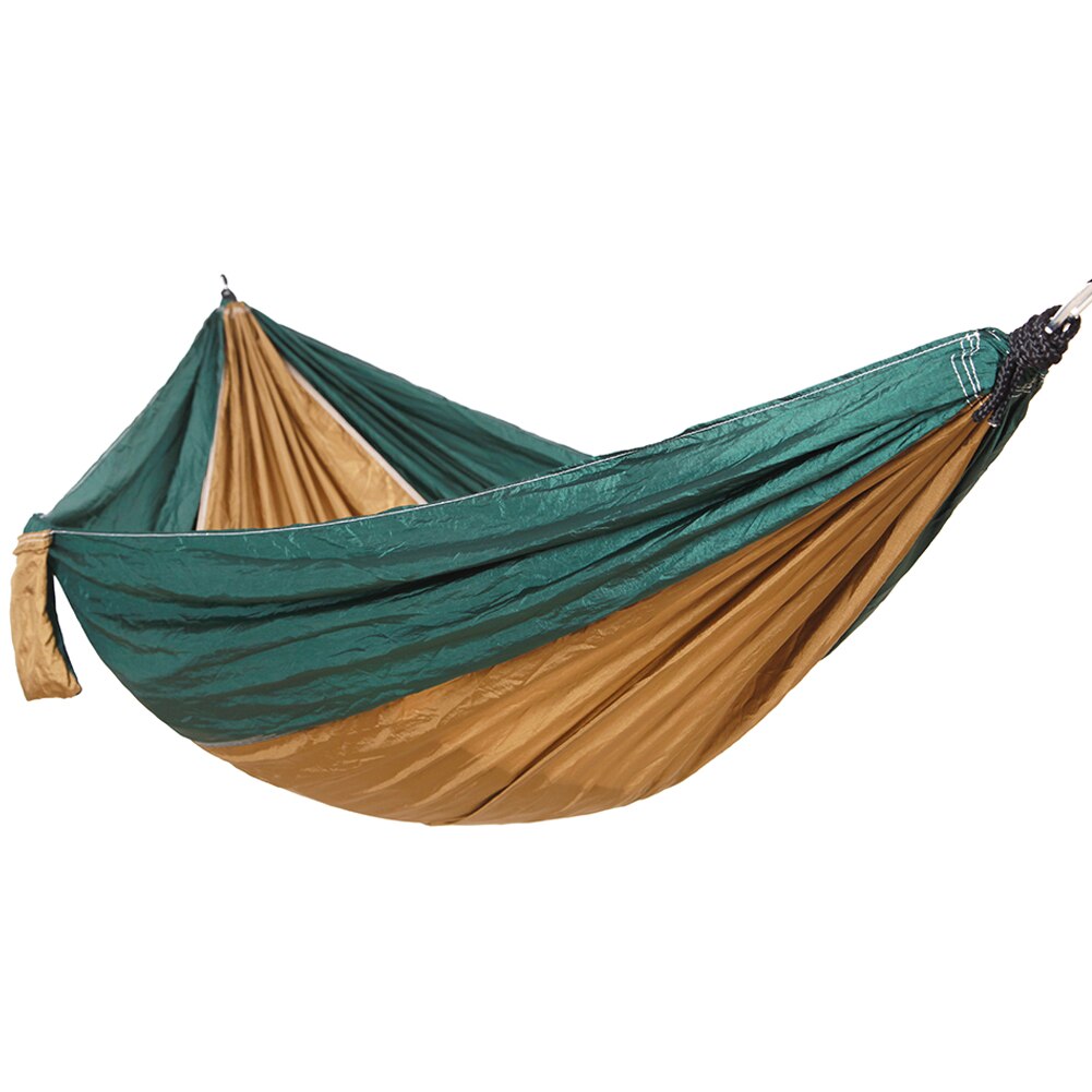 Hamaca portátil para exteriores, para viajes, supervivencia, caza, cama para dormir, hamaca para relajarse, 2 correas, 2 mosquetones: N