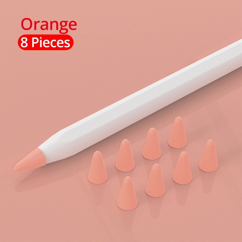 PZOZ 8szt Futerał Ochronny Silikonowy do Apple Pencil 1 & 2 - Pokrowiec na Rysik