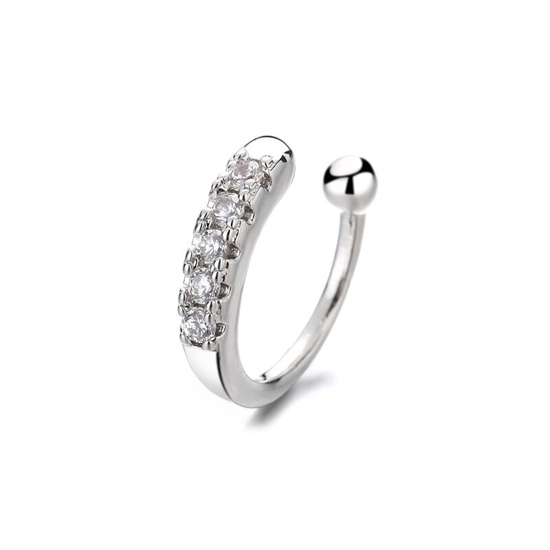 A Girl' 1 Piece Metal Ear Cuff Clip Cross Clip On Piercing Earrings for women Korea Jewelry Femme Cartilage Earcuffs: 9