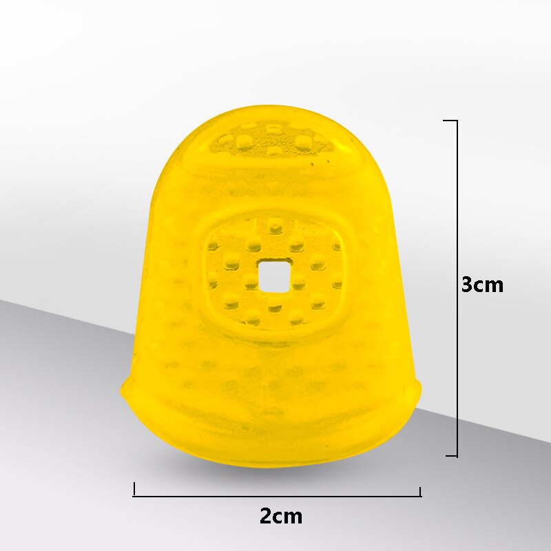 5 stücke Zählen Kegel Gummi Fingerhut Schutz NäHenne Quilter Silikon Finger Spitze Handwerk Hand NäHenne Küche Zubehör: Gelb 5Stck