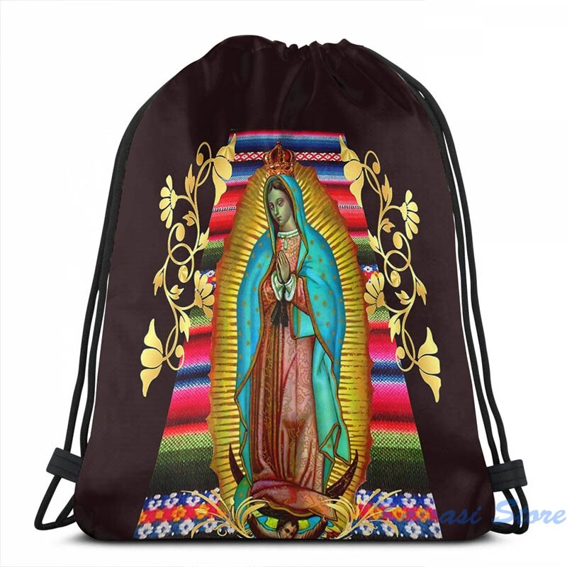 Vår dam av guadalupe jungfru mary zarape 08 usb laddning ryggsäck män skolväskor kvinnor väska resväska