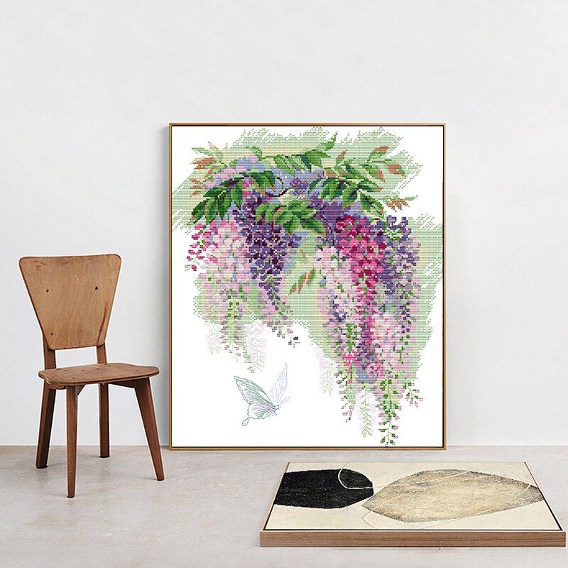 Cartoon Animal Bird Girl Bicycle Wisteria Flower Wall Sticker - Peel & Stick DIY Wall Decal For Kids Room