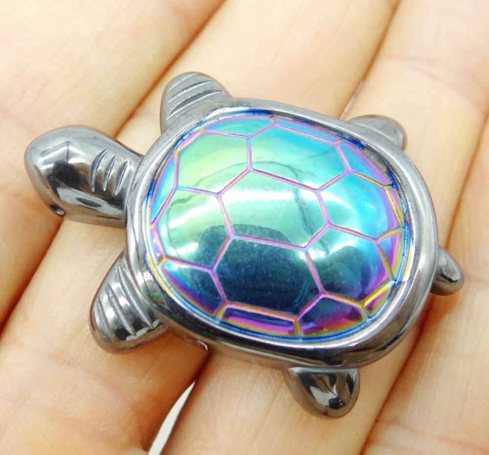 Natürliche Stein Titan Hämatit schildkröte anhänger perlen Edelstein für diy schmuck machen halskette Für Frauen Männer 1 stücke