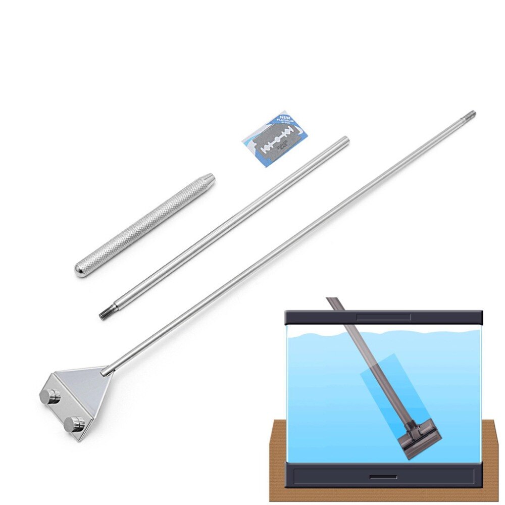 Aquarium Glas Aquarium Rvs Coralline Algen Schraper Blade Cleaner Aquario Acessório Aquarium Cleaner