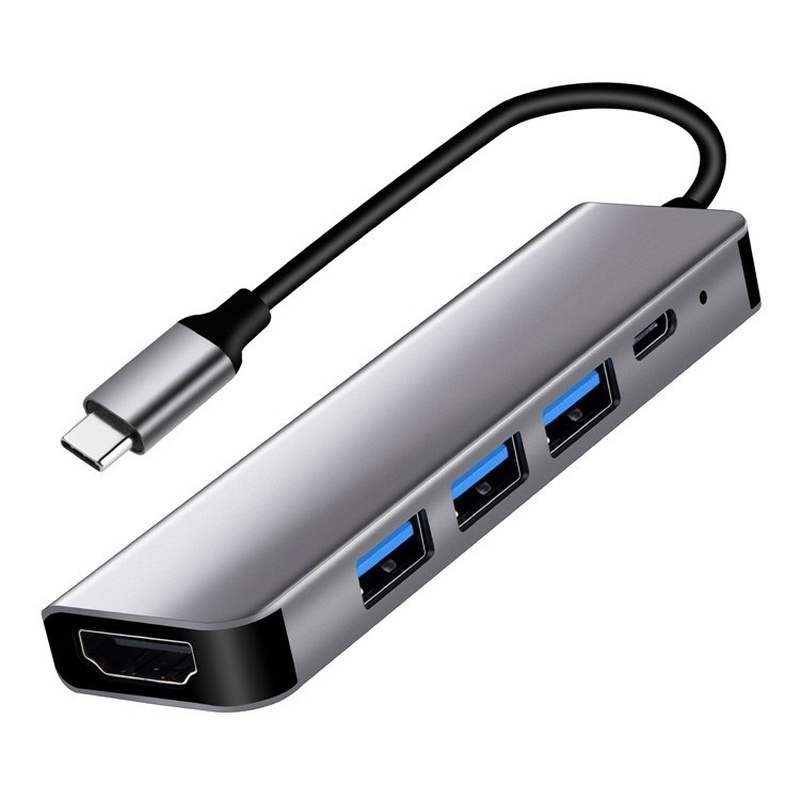 Type C Naar Hdmi Adapter 5 In 1 Laptop Docking Station 4K Hdmi Met 85W Pd Snel Opladen 3 Port Usb 3.0 Hub Voor Macbook Pro Ipad