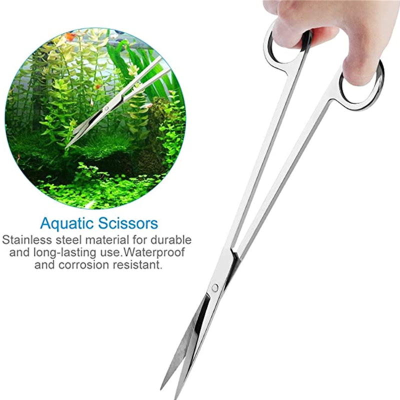 Aquarium Accessoires Hard Roestvrij Staal Aquarium Gereedschap Schaar Pincet Planten Golf Schaar Aquarium Schoppen Cleaner Supplies