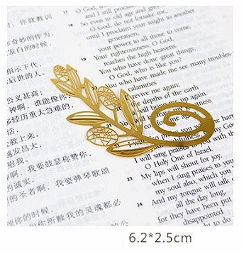 Retro metal bogmærker papirclips gyldne hule blade sommerfugl metal bogmærke til bog skole bogmærke papirvarer: 5