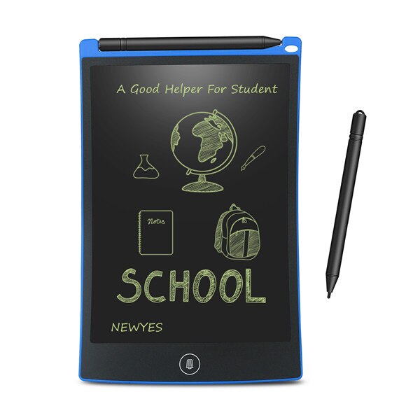 NEWYES 8.5 Inch LCD Writing Digital Tablet Drawing Notepad Electronic HandWriting Pad Graphics Board With Stylus Pen Kids: Blue