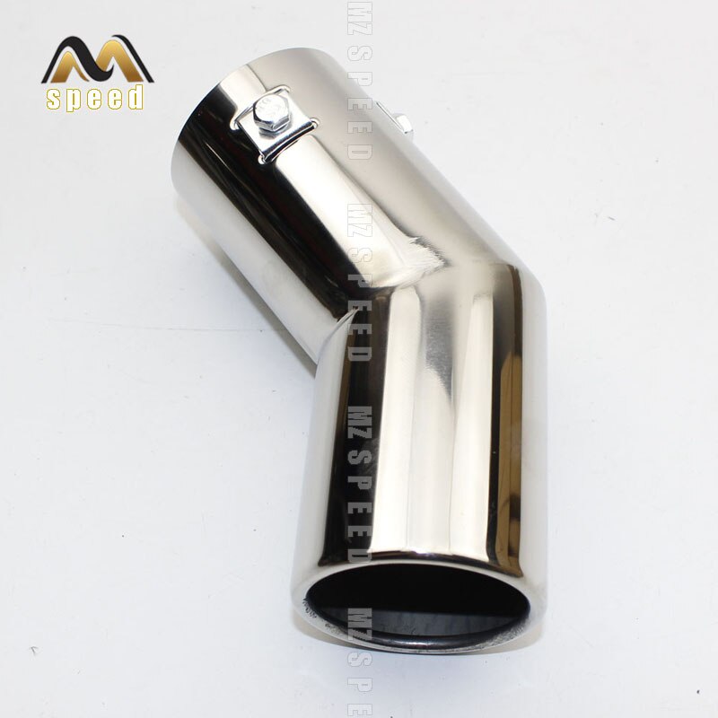 Universal Car Rear Ronde Uitlaatpijp Staart Uitlaat Tip Chrome Rvs Auto Uitlaat Tip Vervanging Voor Auto Acce: L-01