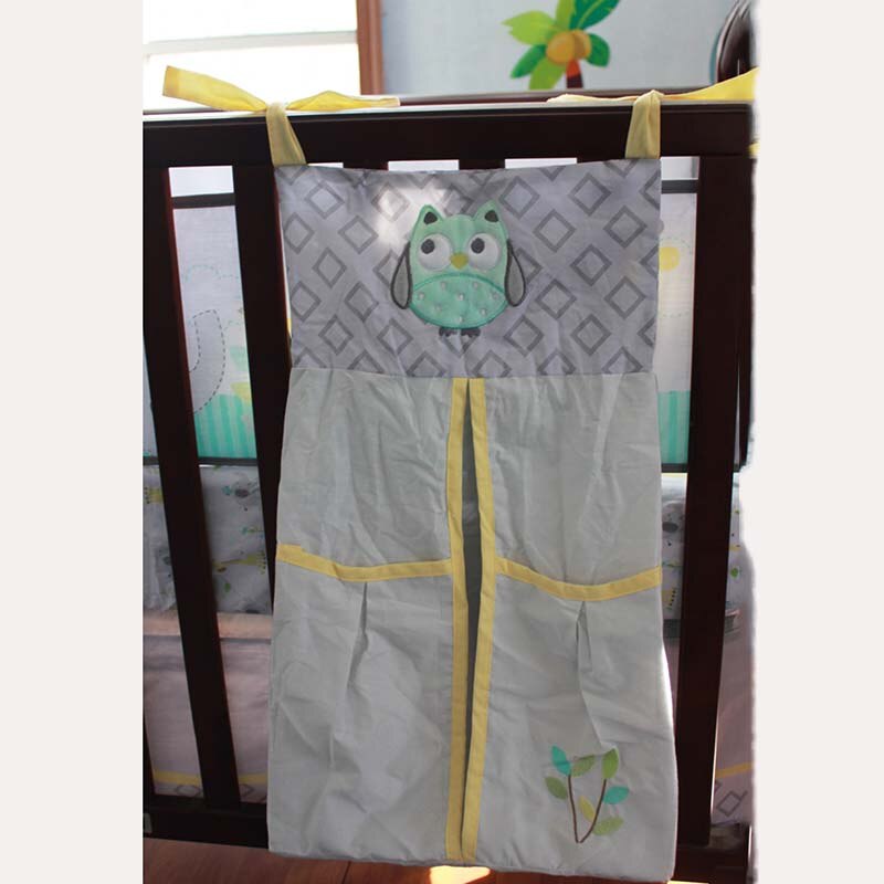 Organizador portátil para cuna de bebé, bolsa colgante para cama, bolsa de pañales bordada para recién nacidos, juego de cama para bebé, bolso para pañales infantiles, Organizador: C
