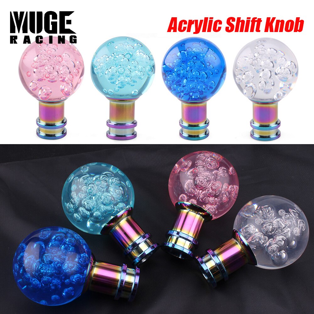 Car Gear Shift Knob Acrylic Transparent Pink Gear Stick Lever Change Knob	AccessoriesAuto Modified Parts SFN081