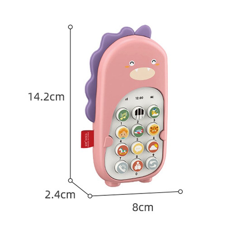 Baby Telefoon Speelgoed Tweetalige Telefoon Bijtring Muziek Geluid Speelgoed Mobiel Vroeg Leren Machine Elektronische Speelgoed Met Licht