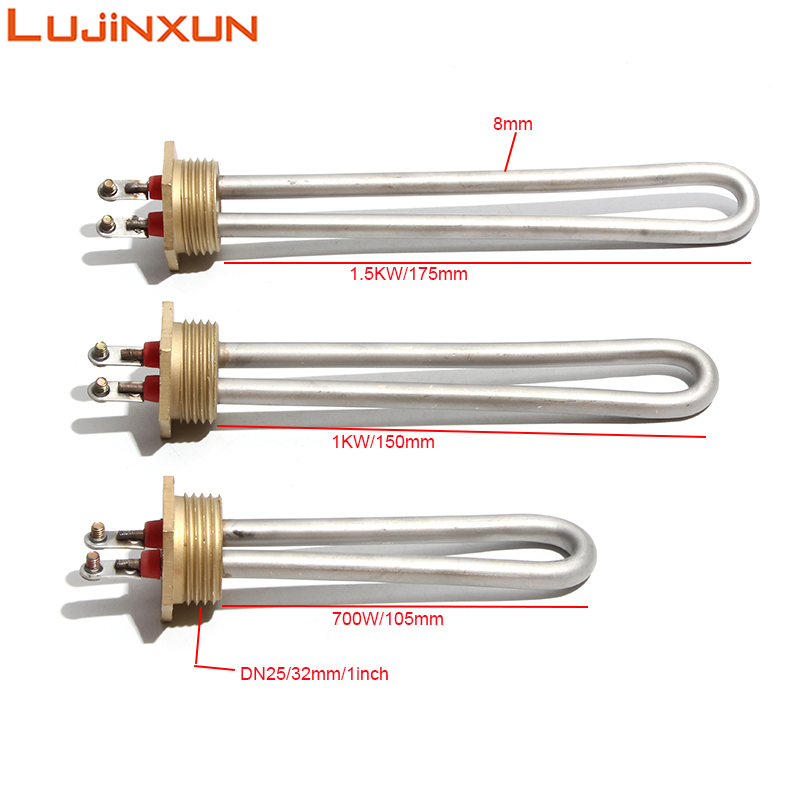 Lujinxun DN25/32Mm Heater, 1.0 "Elektrische Verwarmingselement Voor Boiler/Water Dispenser,110V/220V Kachels, 700W/1000W/1500W