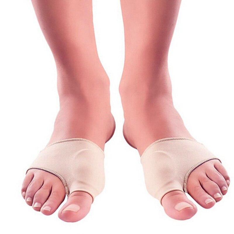 droppshipin 1 Pair Great Toe Cyst Foot Care Tool Stretch Nylon Hallux Valgus Guard Cushion Bunion Toes Separator Thumb Protector MFJ99