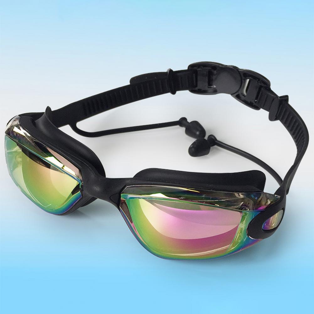 Zwembril Zwemmen Bril W/Oordopjes Neusklem Galvaniseren Waterdicht Wide Vision Swim Eyewear Очки Для Плавания Adluts