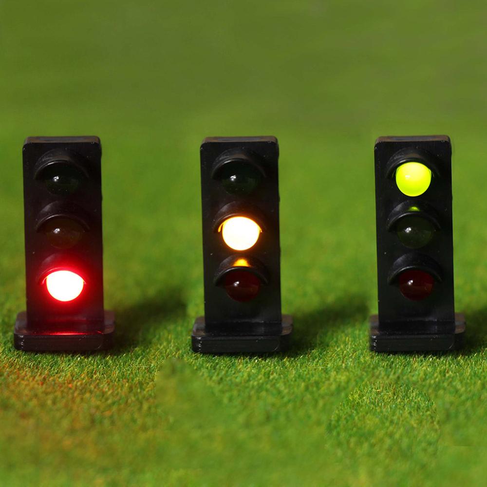 JTD871 5PCS HO scale LEDs made Dwarf Signals for Railway signal 2-3 Aspects Model Traffic Lights Traffic singal railway modeling: Green Yellow Red