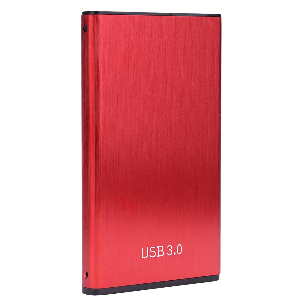 Bærbar usb 3.0 harddiskdåse 6 gbps ekstern kabinetboks til 2.5 tommer hdd ssd support 8tb hdd disk til windows mac os: Rød