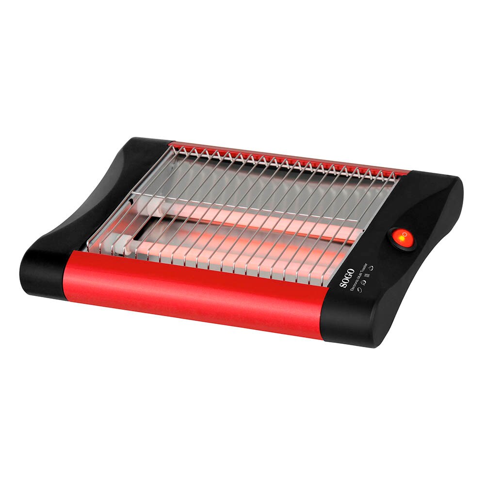 Sogo – grille-pain plat, 2 tailles au choix, moderne, rapide, puissant, sûr, facile à utiliser et à nettoyer, , décongel, réchauffage, léger, plateau à miettes, pain grille-pain: 2 slices