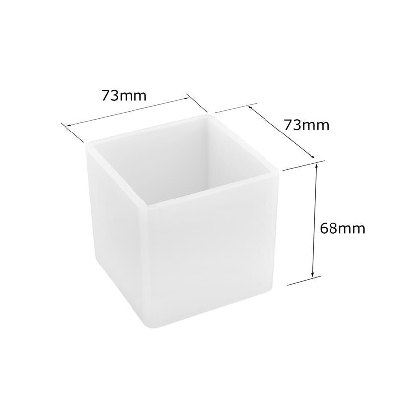 Moldes de arcilla transparente para hacer Herramientas de alfarería, moldes de cerámica, resina de arcilla polimérica, molde de artesanías redondo ovalado cuadrado en forma de silicona portátil: 65mm