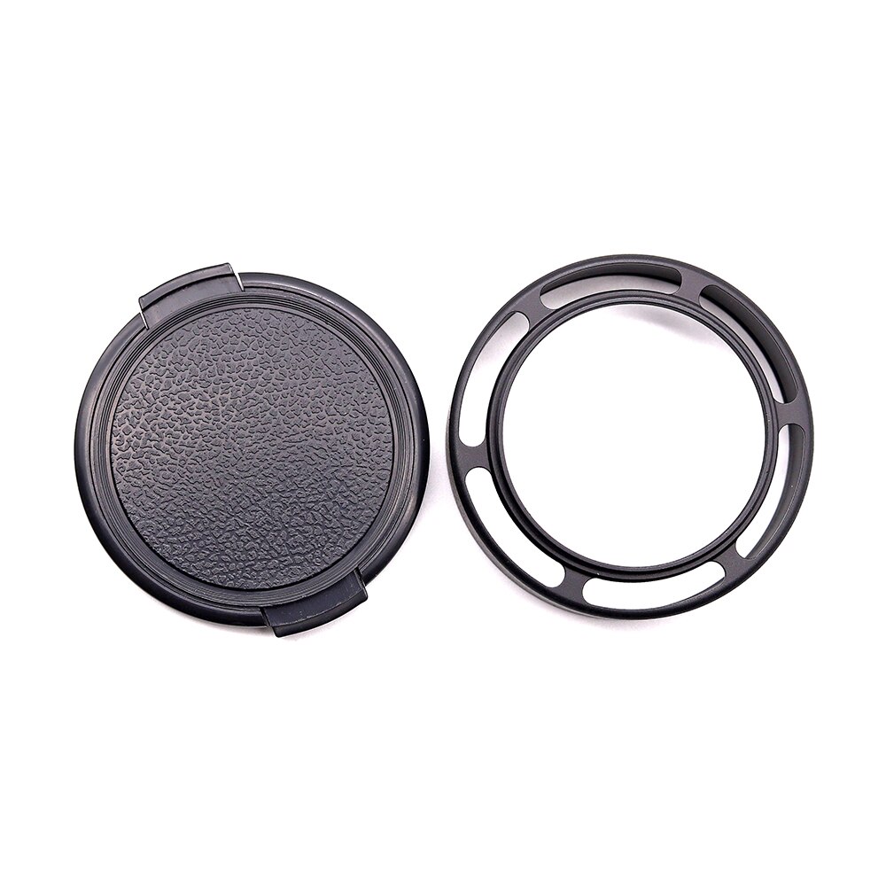 46mm Metal Vented Lens Hood with 58mm Hood Cap for Panasonic 20mm f1.7 ASPH lens and other lenses with 46mm filter thread
