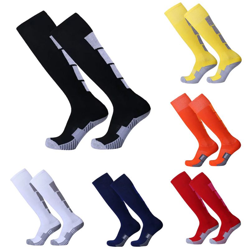 Sport Men Leg Compression Stretch Stockings Comfortable Relief Socks Football Soccer Plain Long Socks Cotton Over Knee High Sock