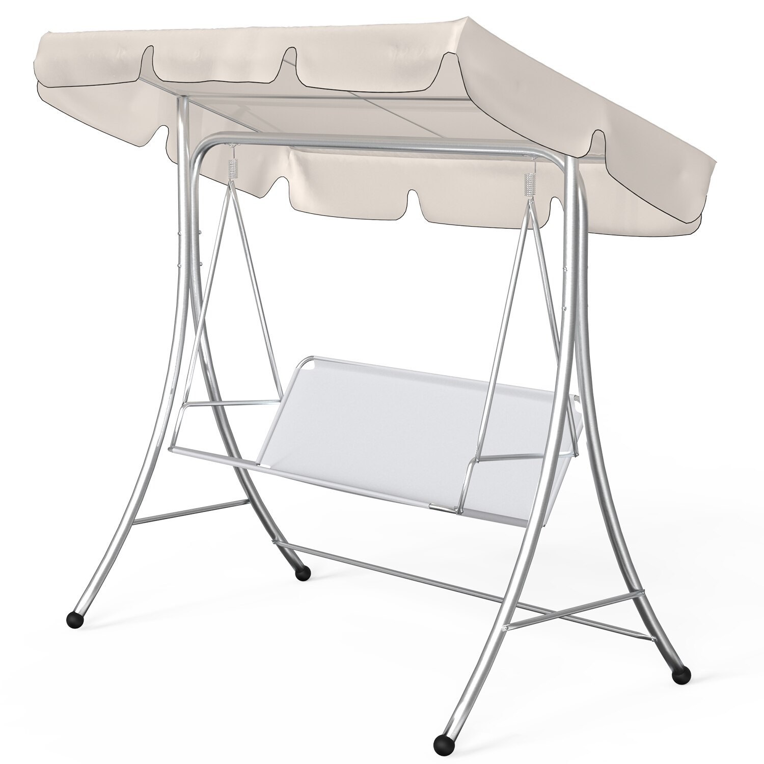 Katos keinut puutarha piha ulkokeinu tuoli riippumatto katos kesä vedenpitävä katto katos korvaava keinutuoli markiisi: Beige 142 x 120 x 18cm