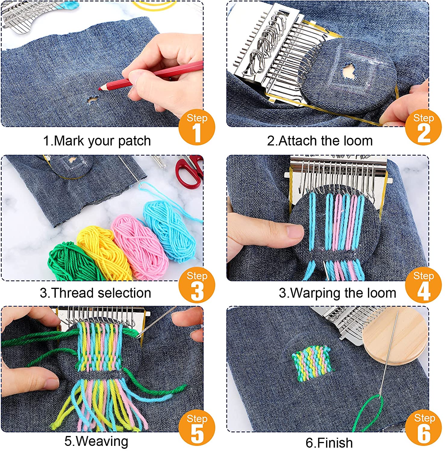 Weaving Darning Mini Loom Machine Wooden Loom Knitting Machine Home Fun Repair Holes Loom Manual DIY Weaving Art Darning Tools