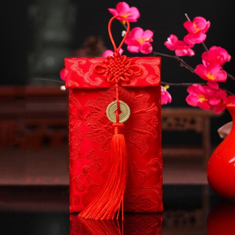 Exquisite Wedding Fabric Red Envelope Personality Brocade Red Envelope For Wedding Birthday Year Red Envelope `: A9