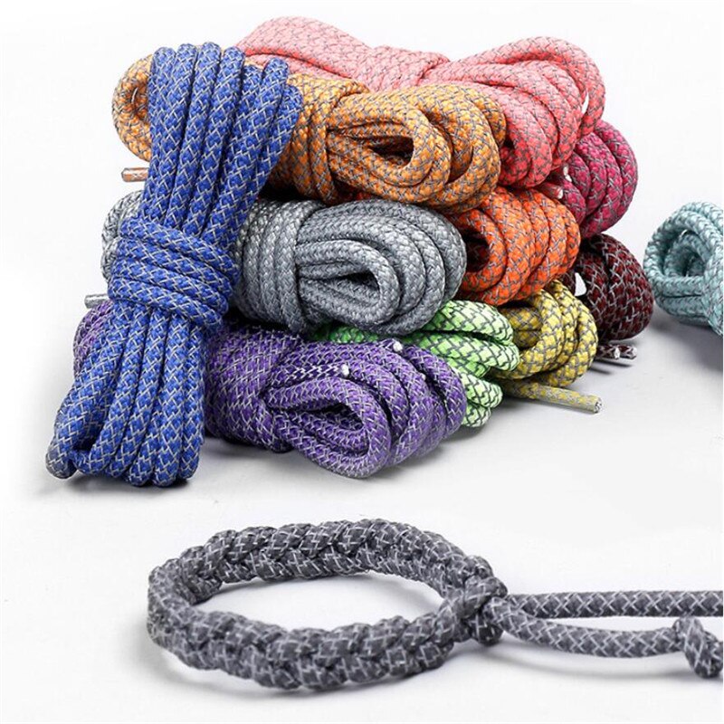 1 Paar 120Cm Reflecterende Schoenveters Lichtgevende Schoenveters Schoenen Vrouw Man Casual Sport Veters Ronde Veters Accessoires