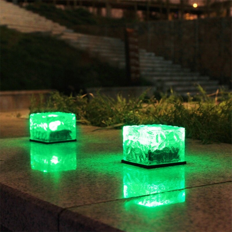 DLMH – spot lumineux LED solaire en verre, imperméable, luminaire décoratif de paysage, idéal pour une pelouse, une cour ou des escaliers