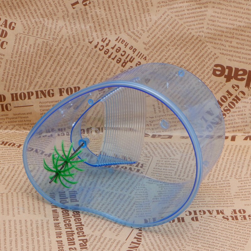 Turtle Habitat Lake Terrapin Reptile Aquarium Tank with Platform Plants Z07