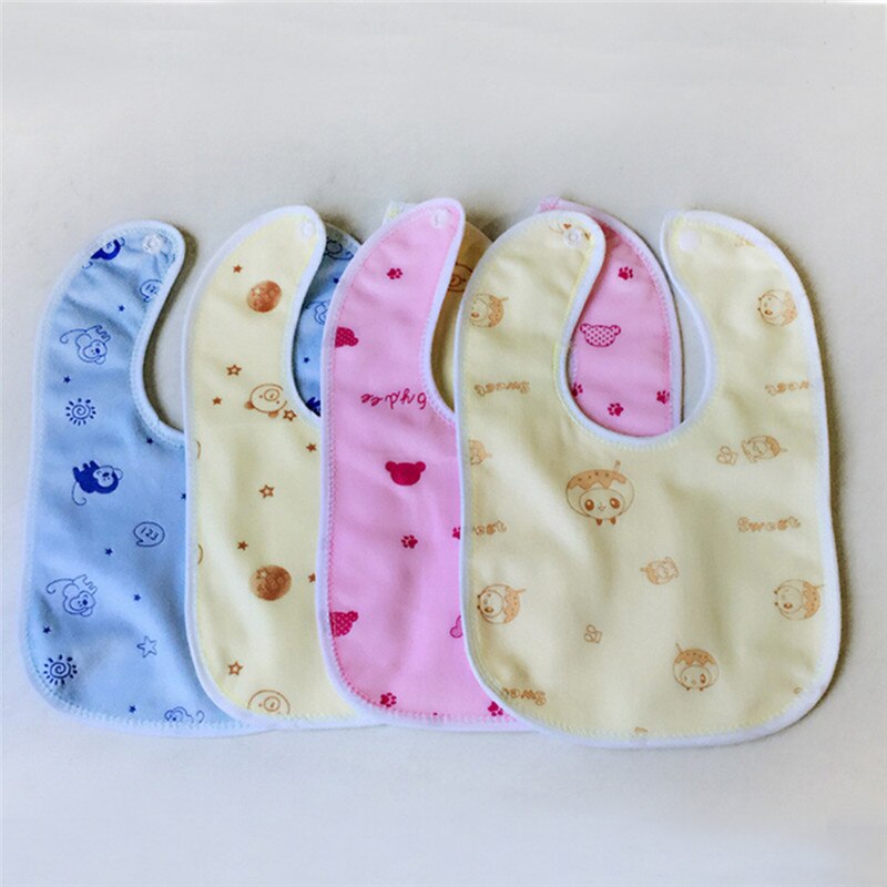 Baby Bib Crystal Velvet Waterproof Baby Care Feeding Printing Bibs Towel Multi Color Random Color