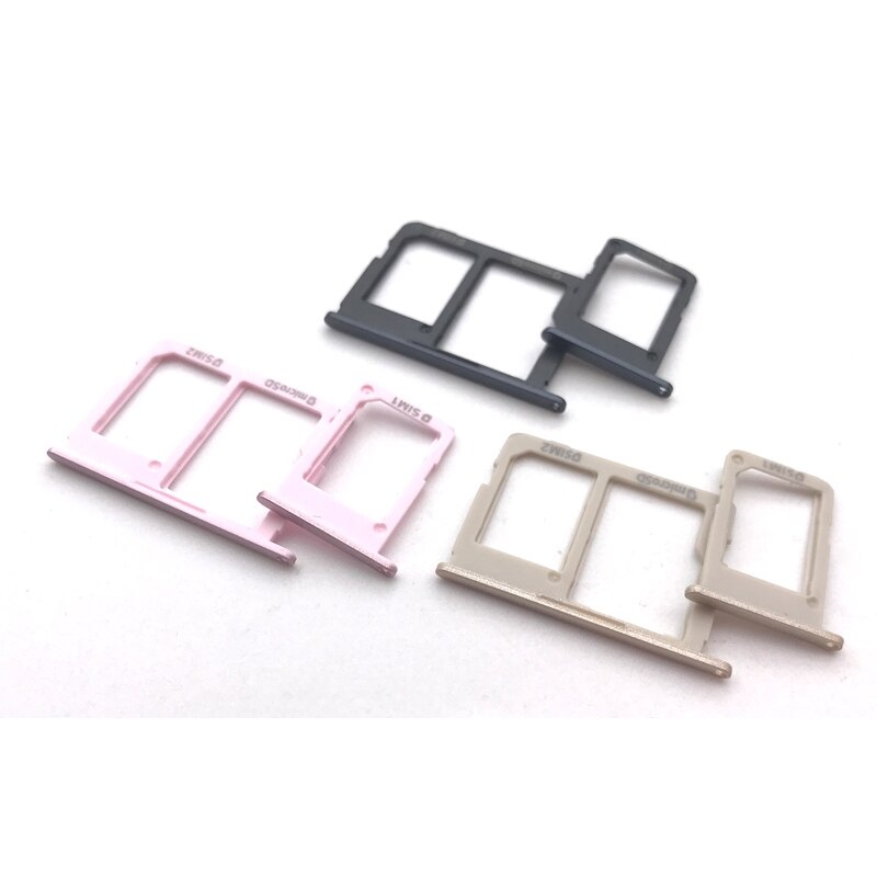 Sim Tray Voor Samsung Galaxy J5 J530 - Dual Sim: Black